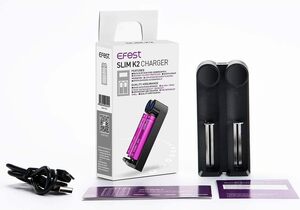 Efest SLIM K2 バッテリーチャージャー 充電器 電子タバコ バッテリー充電 ベイプ vape USB充電