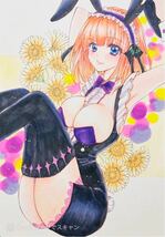 手描きイラスト　同人 五等分の花嫁　二乃　にの　B5サイズ　バニー_画像2