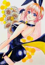 手描きイラスト　同人　五等分の花嫁　一花　いちか　バニー　B5サイズ_画像2