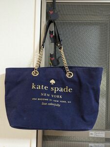 ケイトスペード kate spade new york トートバッグ バッグ ネイビー チェーン フルラ