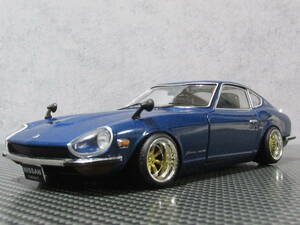 アシェット Hachette 1/24 国産名車 コレクション 日産 Nissan Fairlady Z 240Z-L 青 カスタム改 シャコタン