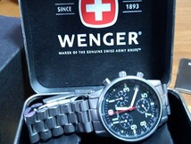 ウェンガー　WENGER　腕時計　コマンドクロノグラフ　ステンレス　70726 青島モデル　限定3000本　シリアルナンバー入り　最終出品特価格_画像3