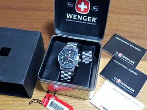 ウェンガー　WENGER　腕時計　コマンドクロノグラフ　ステンレス　70726 青島モデル　限定3000本　シリアルナンバー入り　最終出品特価格