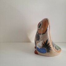 特大サイズ 70s 南米 メキシコ ヴィンテージ フォークアート 伝統工芸品 トナラ焼き フクロウ 陶芸 民芸 梟 オブジェ 置物 民芸品 トナラ_画像4