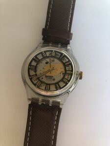 SWATCH　スウォッチ　23石　スケルトン　AUTOMATIC　腕時計　稼働　中古品