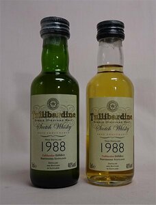 ミニチュア シングルモルト Tullibardine 1988年2種類