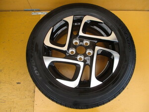 シエンタ(MXPC10/MXPL15)純正アルミホイール 15インチ 5.5J+40 PCD100 5穴 TOYOタイヤ 185/65R15 88Sタイヤ付 1本