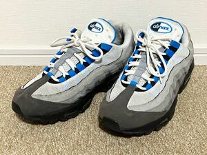 G487☆送料無料☆NIKE/ナイキ『AT8696-100 AIR MAX 95/エアマックス95』サイズ 26.5CM 中古スニーカー WHT×CRYSTAL BLUE 現状品