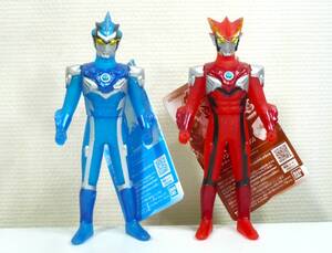 スペシャル限定 ウルトラヒーローシリーズ　ウルトラマンロッソ フレイムカラーver.&ウルトラマンブル アクアカラーver. 　R/B ソフビ