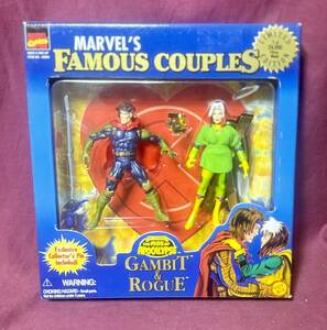 '97 TOYBIZ[ MARVEL'S FAMOUS COUPLES]GAMBIT & ROGUE action figure X-MEN gun bit low gTHE AGE OF APOCALYPSE