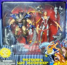 '97 TOYBIZ『 MARVEL'S ARCHENEMIES』WOLVERINE & LADY DEATHSTRIKE アクションフィギュア X-MEN ウルヴァリン レディ・デスストライク_画像2