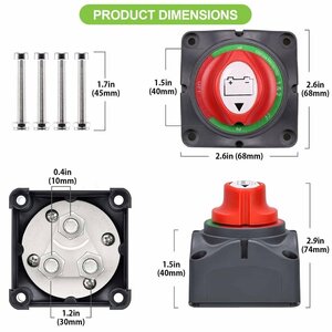 (即決) バー ッテリ切断 スイッチ キルスイッチ 4 position バッースイッチ 12V エンジン 60V 200A 電源オン テリボート用