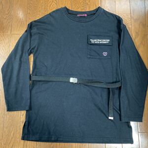 ラブトキシック★ベルト付　黒　長袖　ロングTシャツ　★M 150