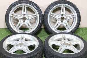 ＜希少ホイール＞BWA RACING 17in 7J+33 PCD100 4H 215/40R17 ミニクーパー(R56/R53/R50) VWポロ デミオ ヴィッツ bB キューブ マーチ 等