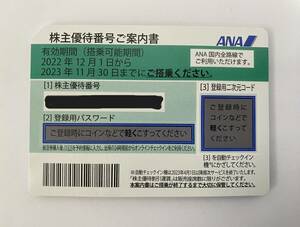 TM/ ANA株主優待券 有効期限2023年11月30日迄 【　番号通知可　】　1115-1