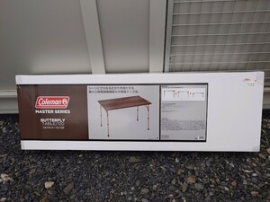 Coleman　MASTER SERIES BUTTERFLI TABLE120 バタフライテーブル120 ナチュラルウッド 新品未使用未開封品 ロールテーブル　ハイテーブル