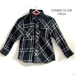 COMME CA ISM 長袖 チェック シャツ 綿 100cm