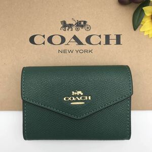 COACH ★大人気★ フラップ カードケース ダークパイン フラグメントケース 名刺入れ CH487 IMCZS 新品