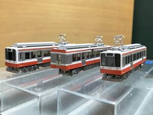 箱根登山鉄道　1000形3両　1003Fベルニナ号リバイバル塗装　2008年登場時仕様　TOMIX製1000形加工品
