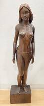 【4847】木彫り 置物 裸婦像 彫刻 インテリア オブジェ レトロ アンティーク 中古品 現状品_画像1