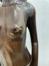 【4847】木彫り 置物 裸婦像 彫刻 インテリア オブジェ レトロ アンティーク 中古品 現状品_画像6