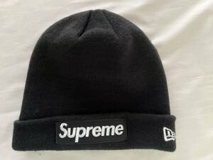 Supreme NEW ERA Box Logo Beanie black 19aw シュプリーム ニューエラ ボックスロゴ ビーニー ニット帽　ブラック