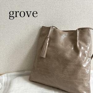  beautiful goods grove glove semi shoulder bag tote bag type pushed . black ko beige 