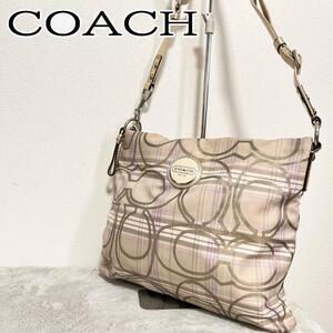 美品COACH コーチ ショルダーバッグ/ハンドバッグ ホワイト白