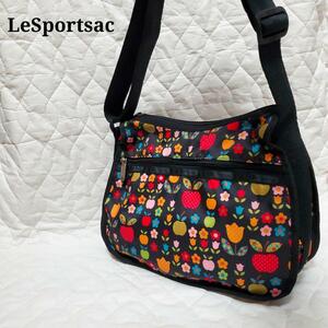 美品LeSportsac レスポートサック ショルダーバッグ ブラック黒