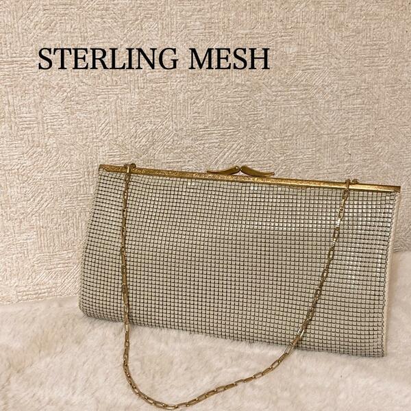 美品STERLING MESH スターリングメッシュ ハンドバッグ 白