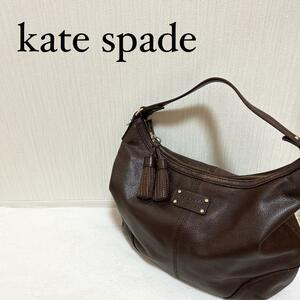 美品Kate Spadeケイトスペードセミショルダーバッグトートバッグブラウン