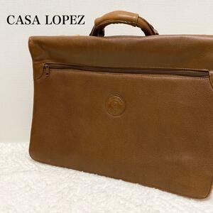 激レアCASA LOPEZ カサロペス レザービジネスバッグ キャメル
