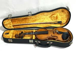 バイオリン② J.H.MULLER ミューラー No10 anno1977 1/4 ヴァイオリン ドイツ製 弓 現状品 ケース付き