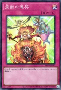 遊戯王カード 霊獣の連契(スーパーレア パラレル仕様) TERMINAL WORLD（TW01） 通常罠 スーパー レア パラレル仕様