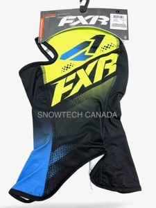 FXR Racing Canada スノーモービル フェイスマスク BALACLAVA 保温 バラクラバ スノー 青/イエロー フリーサイズ (Lサイズ) ● 新品未使用 