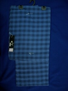  large price decline dream thousand fee * men's cotton flax yukata navy blue series .. pattern 0054L