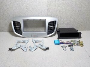 ワゴンR MH44S MH34S 2DIN 純正 オーディオパネル 社外デッキ取付けキット 1DIN小物入 ハーネス ステー ビス付(フレア/MJ34S)●6472三J2008