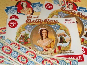 シガーボックスラベル 　大判 & Strip 　Betsy Ross 　 50枚