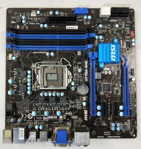 【中古パーツ】BIOS確認のみ、MSI H77MA-S40 マザーボード ＩＯパネル LGA1155 ■MB4129