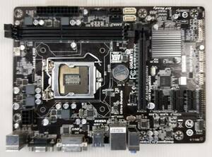 【中古パーツ】BIOS確認のみ、GIGABYTE GA-H81M-D3V マザーボード ＩＯパネル LGA1150 ■MB4034