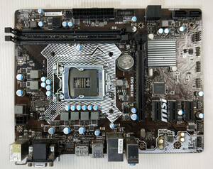 【中古パーツ】BIOS確認のみ、 MSI H110M-S03 マザーボード ＩＯパネル LGA1151 ■MB4069