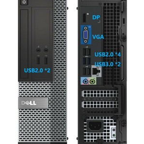 驚速小型 省スペースPC i5-4590 3.7G x4/メモリ4GB■新SSD120GB Windows11/Office2021 Pro/USB3.0/追加 無線■DELL OPTIPLEX 3020 SFF 9Bの画像3