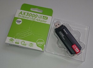 【送料無料】【新品】　WiFi6E　USB 子機　11ax　可動アンテナ　USB3.0　箱　ドライバCD　動作確認済み　2402Mbps　保証なし　海外向け