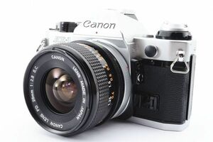 #2600A キャノン Canon AE-1 PROGRAM + FD 28mm f2.8 sc フィルム 一眼レフ カメラ [動作確認済 現状品]