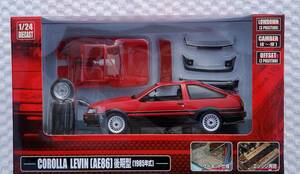 新品 未開封 アオシマ 1/24 DISM トヨタ AE86 カローラ レビン 後期型 1985年式 ダイキャスト ミニカー TOYOTA車プラモデルサイズ