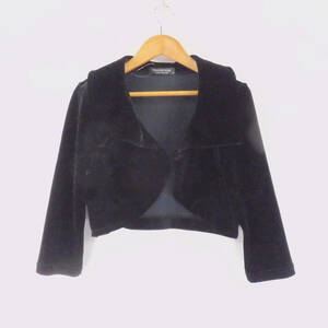 美品 VELOUR NOIR by FOXEY NEW YORK フォクシー 25455 ボレロ 40(M) カーディガン ジャケット ベロア ノワール レディース AM4990A50