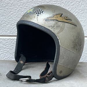 ジェット ヘルメット シルバー 中古 USED 90s 装飾用 カスタム ビンテージ レア 貴重 FRP 