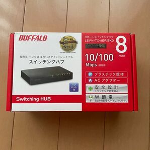 BUFFALO 8ポートスイッチングハブ　LSW4-TX-8EP/BKD