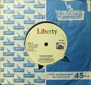 ☆THE STRANGLERS/GOLDEN BROWN1981'UK LIBERTY7INCH