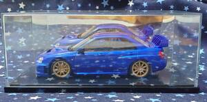 1/24サイズ スバル インプレッサ プロドライブ モデルカー ケース付 (模型 スポーツカー ブルー)